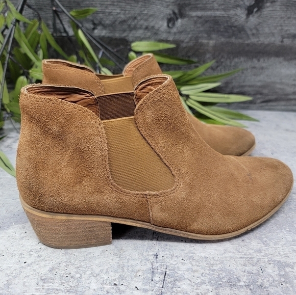 BP | Tan Suede Slip-On Ankle Booties Size 9 - Picture 5 of 10